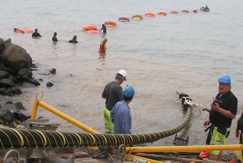 Submarine cable installing