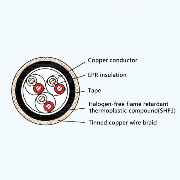 CHEPF80/SC EPR Insulation Low Smoke Halogen Free Flame Retardant Marine Communication Cable