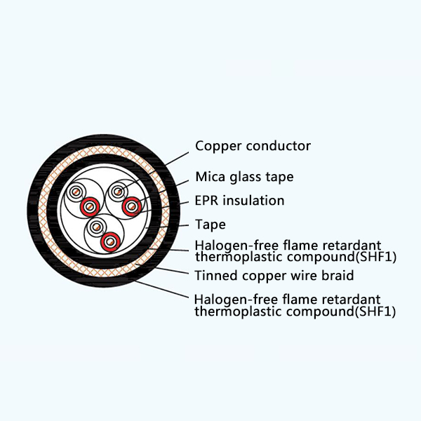 CHEPF86/NC EPR Insulation Low Smoke Halogen Free Fire Resistant Marine Communication Cable