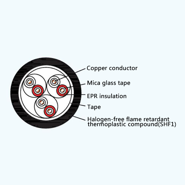 CHEPF/NC EPR Insulation Low Smoke Halogen Free Fire Resistant Marine Communication Cable