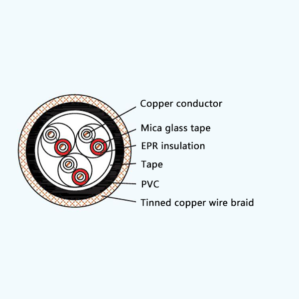 CHEV80/NA EPR Insulation Fire Resistant Marine Communication Cable