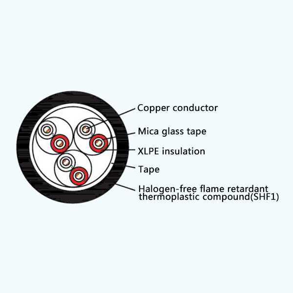 CHJPF/NC XLPE Insulation Low Smoke Halogen Free Fire Resistant Marine Communication Cable