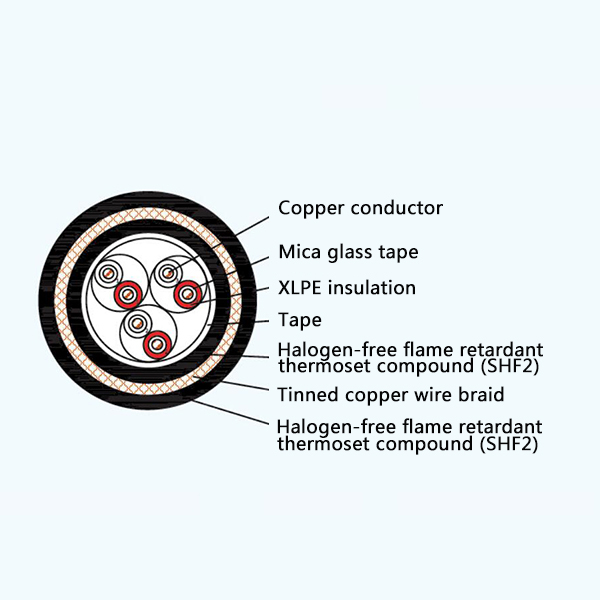 CHJPJ85/NC XLPE Insulation Low Smoke Halogen Free Fire Resistant Marine Communication Cable