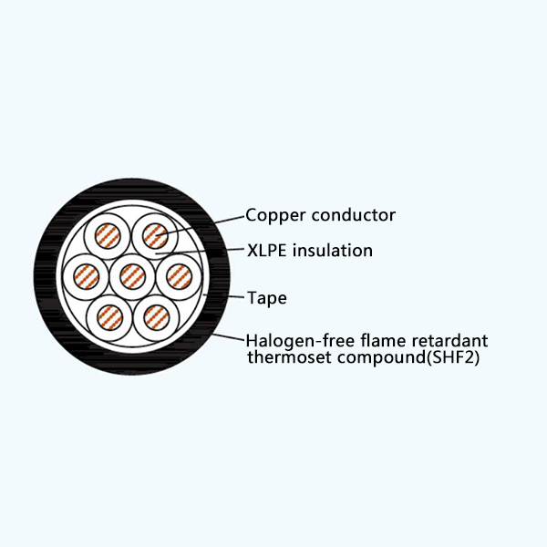 CKJPJ/SC XLPE Insulation Low Smoke Halogen Free Flame Retardant Marine Control Cable